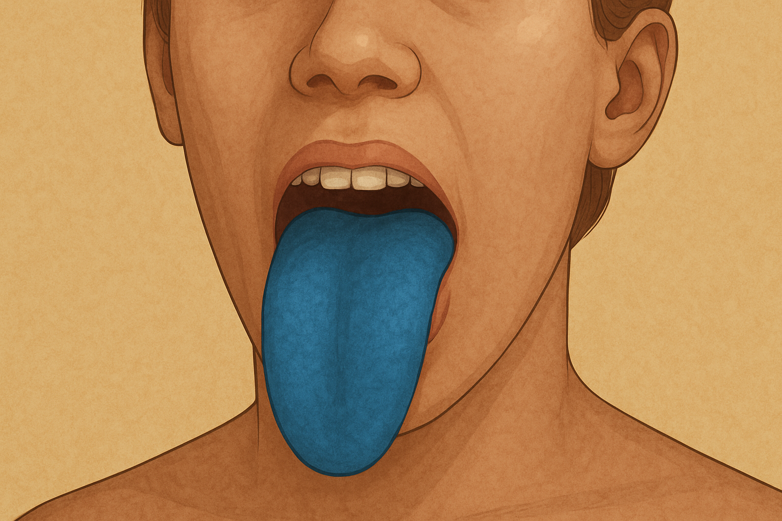 Blåtunge: Når Fargen Forteller Mer Enn Du Skulle Tro 11 Nærbilde av en person med blå tunge som viser hvordan tungefarge kan indikere helseproblemer i kroppen.