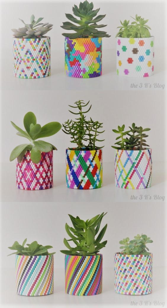 Woven Bead Planters