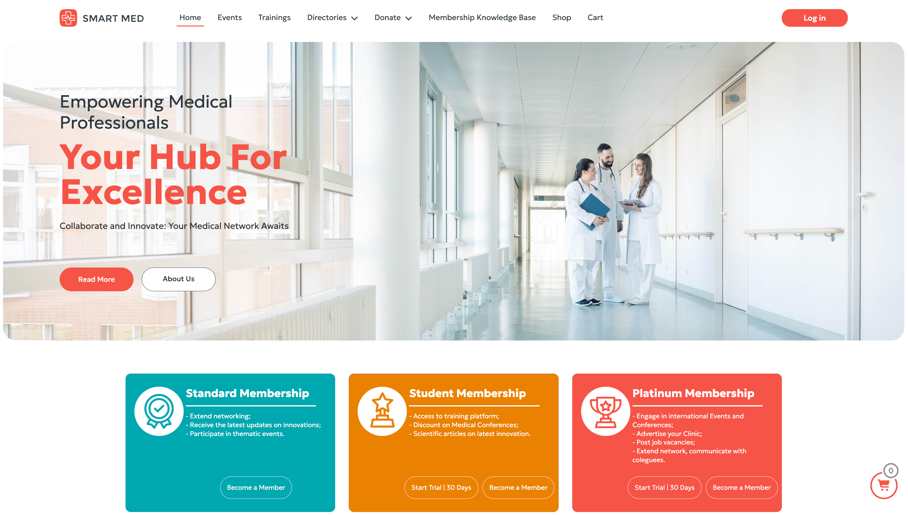 Home page of the member portal on Salesforce Experience Cloud