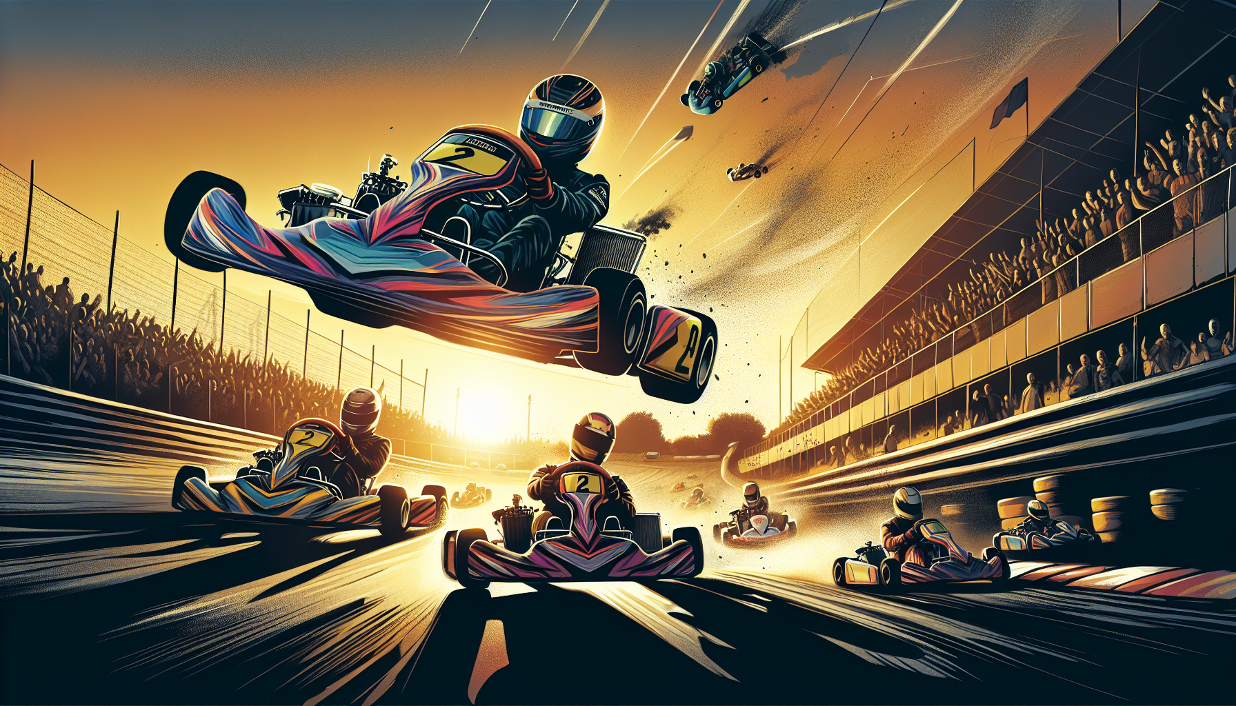 Exciting karting competition with racers maneuvering through a challenging track in Western Australia