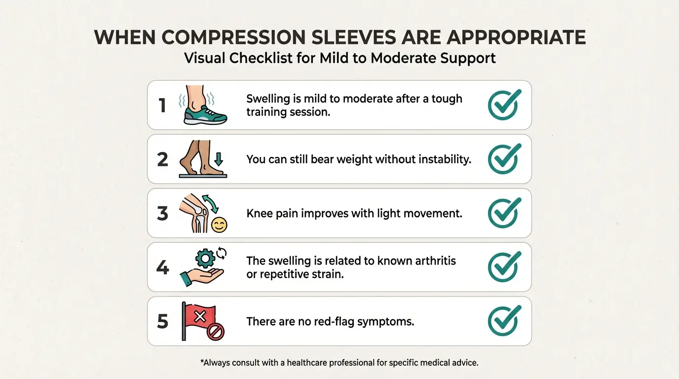 When a Knee Compression Sleeve Can Help With Swelling
