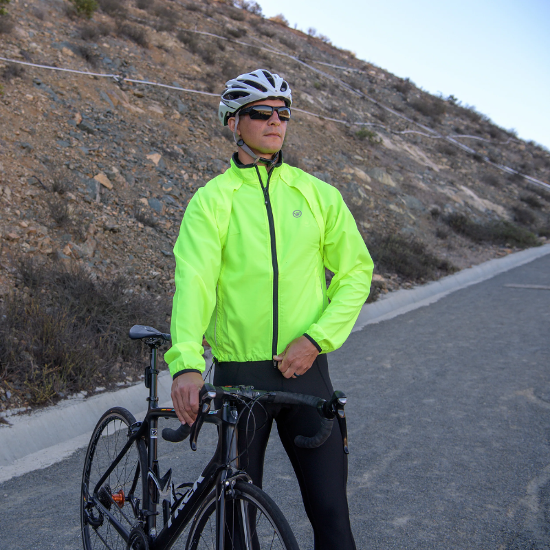 Image of the Men's Optimo convertible high-performance cycling jacket.