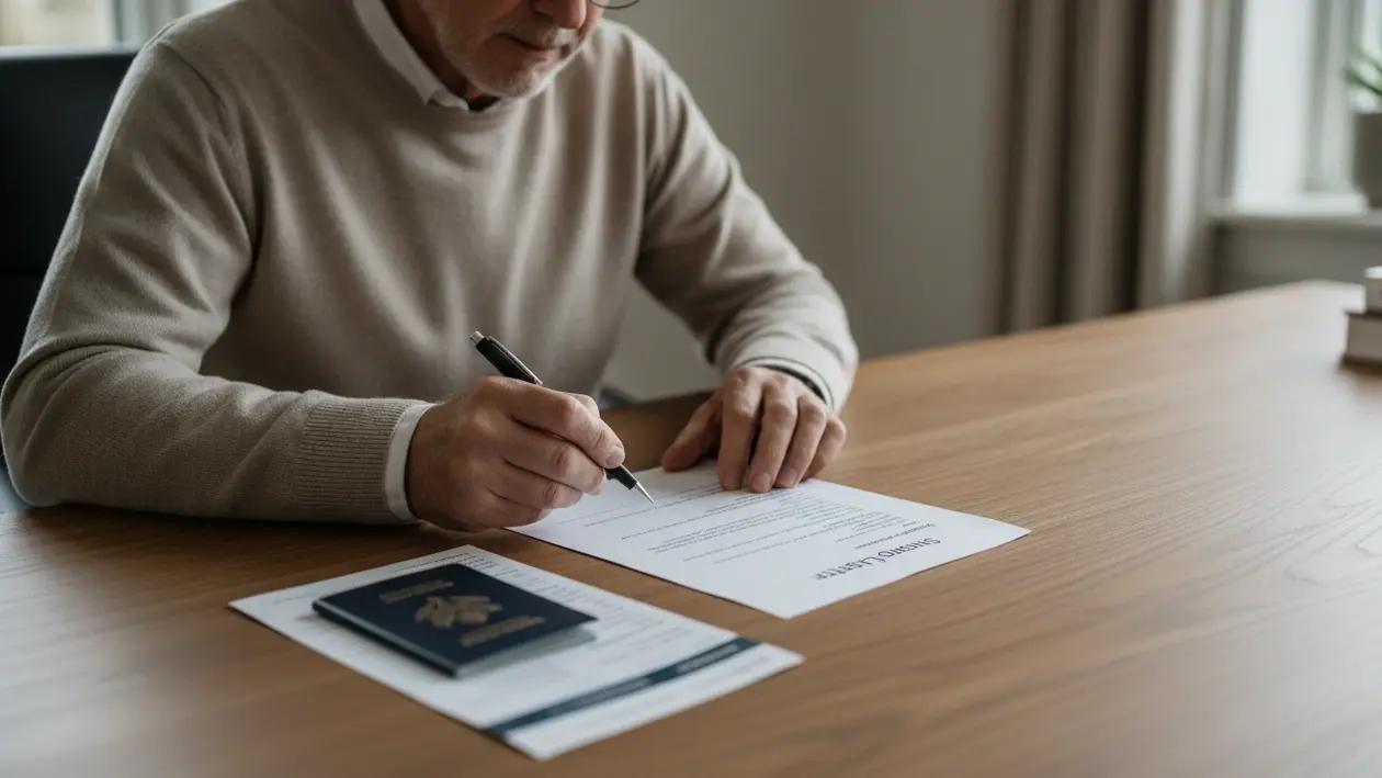 Write a sponsor letter that matches the flight itinerary line by line