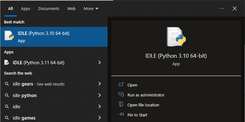 Python IDLE - Default IDE for executing python script