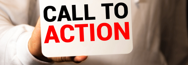 Man Holding A Sign That Says Call To Action