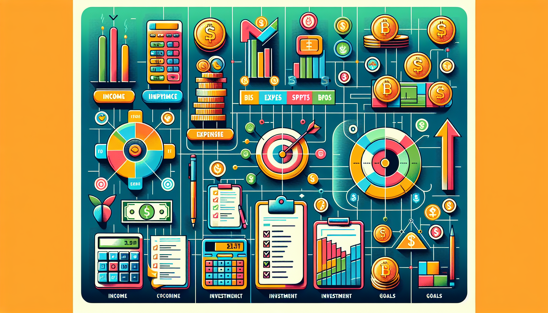 A visual representation of assessing financial situations before investing in cryptocurrency.