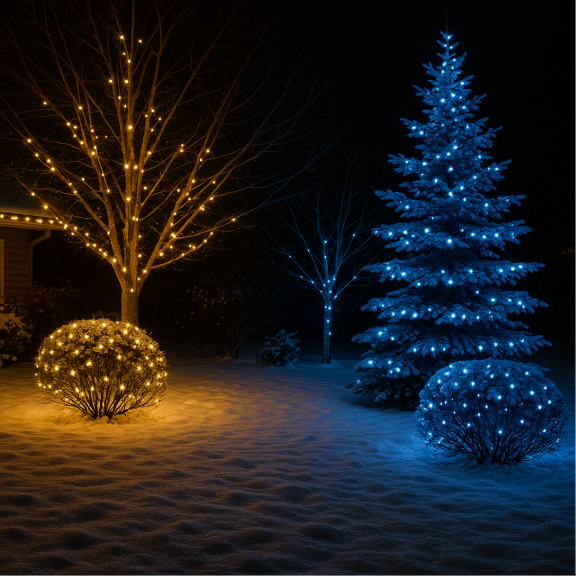 Lempučių girliandos, dekoracijos