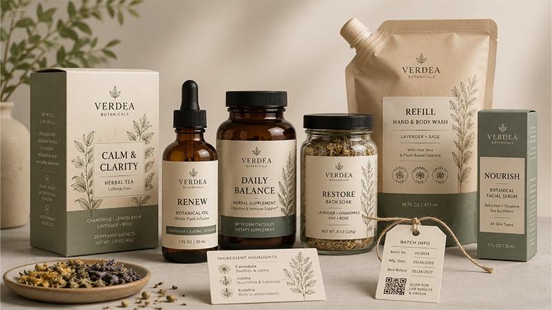 Packaging sourcing insights showing samples, customization options and production planning
