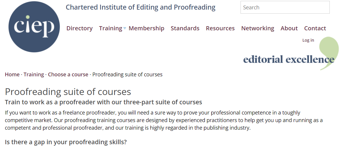 Chartered Institute of Editing and Proofreading Course