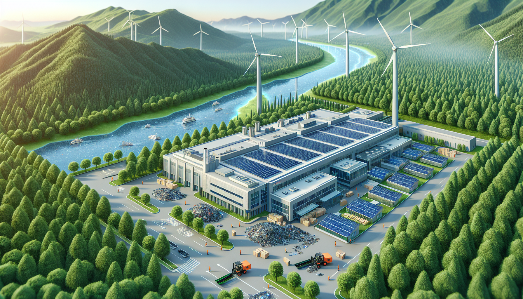 Sustainable semiconductor production facility with eco-friendly practices and green initiatives