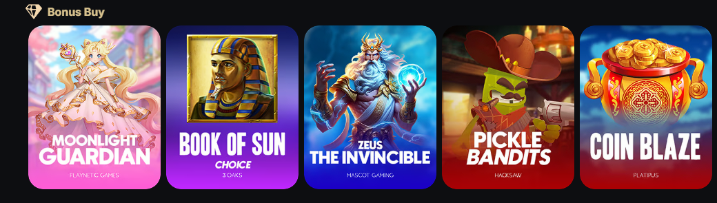 Bonus Buy Slots in the lobby