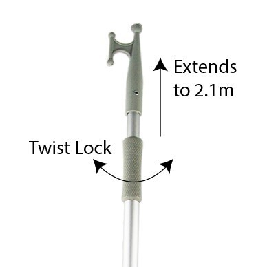 Durable telescopic boat hook with reinforced construction