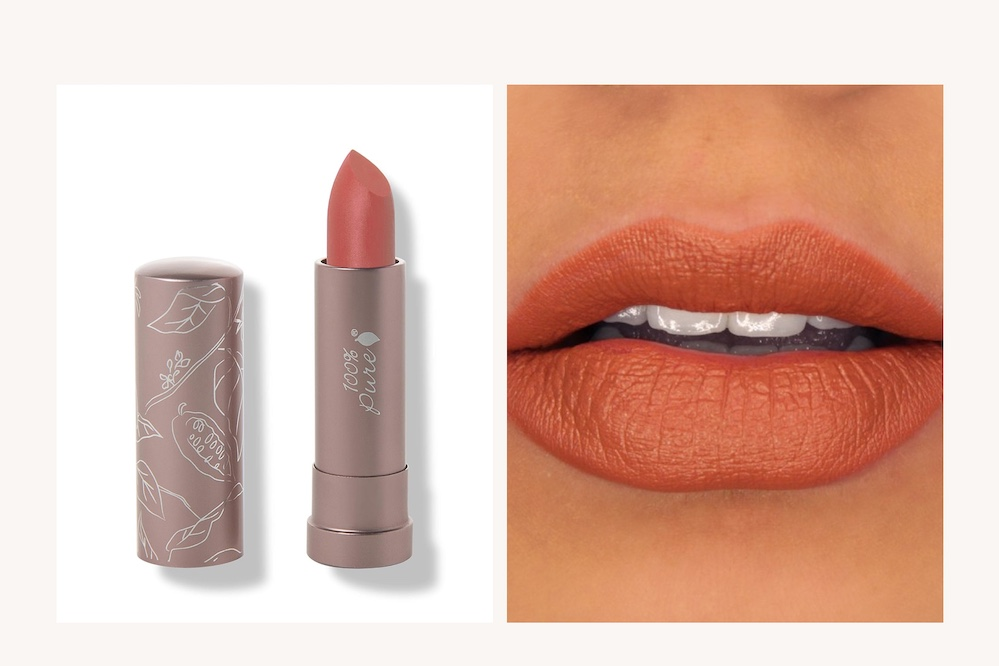 Natürlicher lipstick 100% pure mit zertifizierten biologischen Bestandteilen