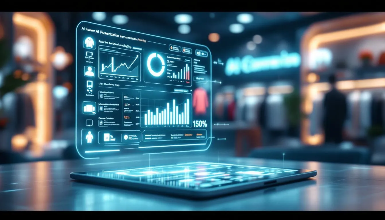 An image showcasing key features of AI-powered personalization tools used in ecommerce.