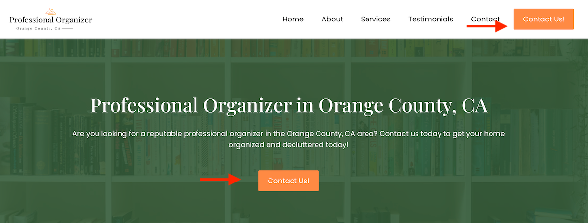 Call to Actions on an Organizing Website