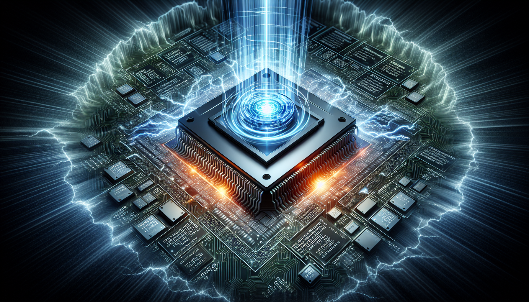 Illustration of advanced 64-bit microcontroller