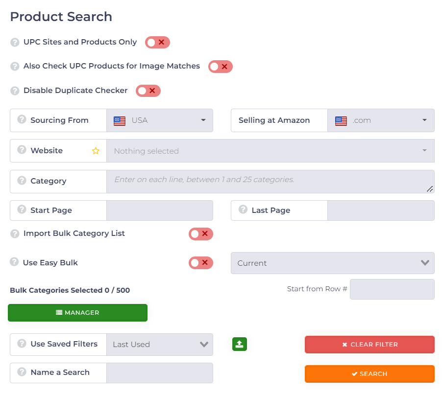 search filters