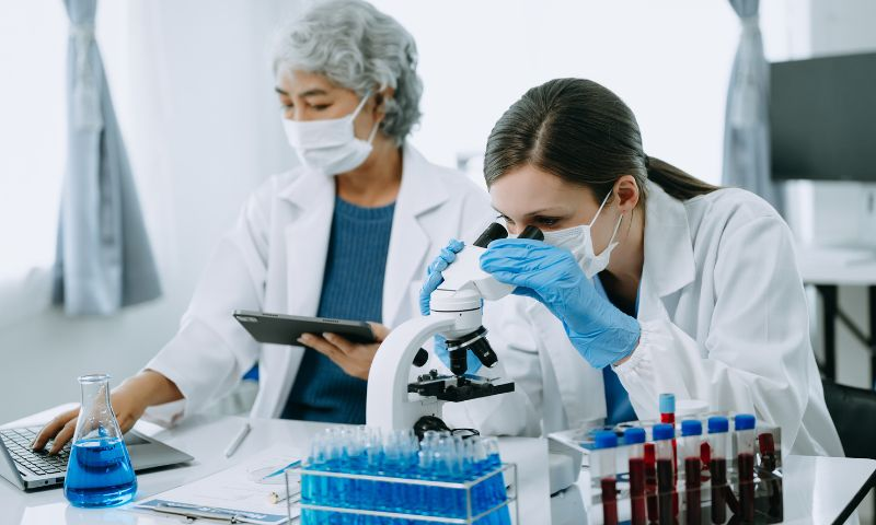 Scientist selecting the right lab equipment