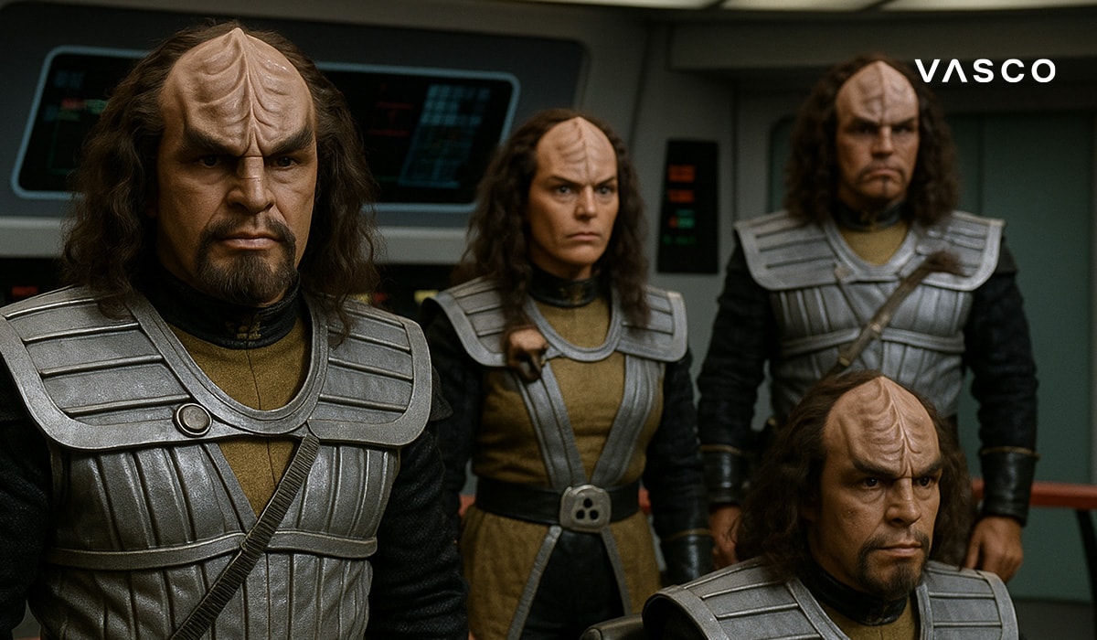 Group of warriors in silver armor