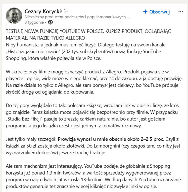 Zakupy na YouTube – jak działa nowa funkcja social commerce?