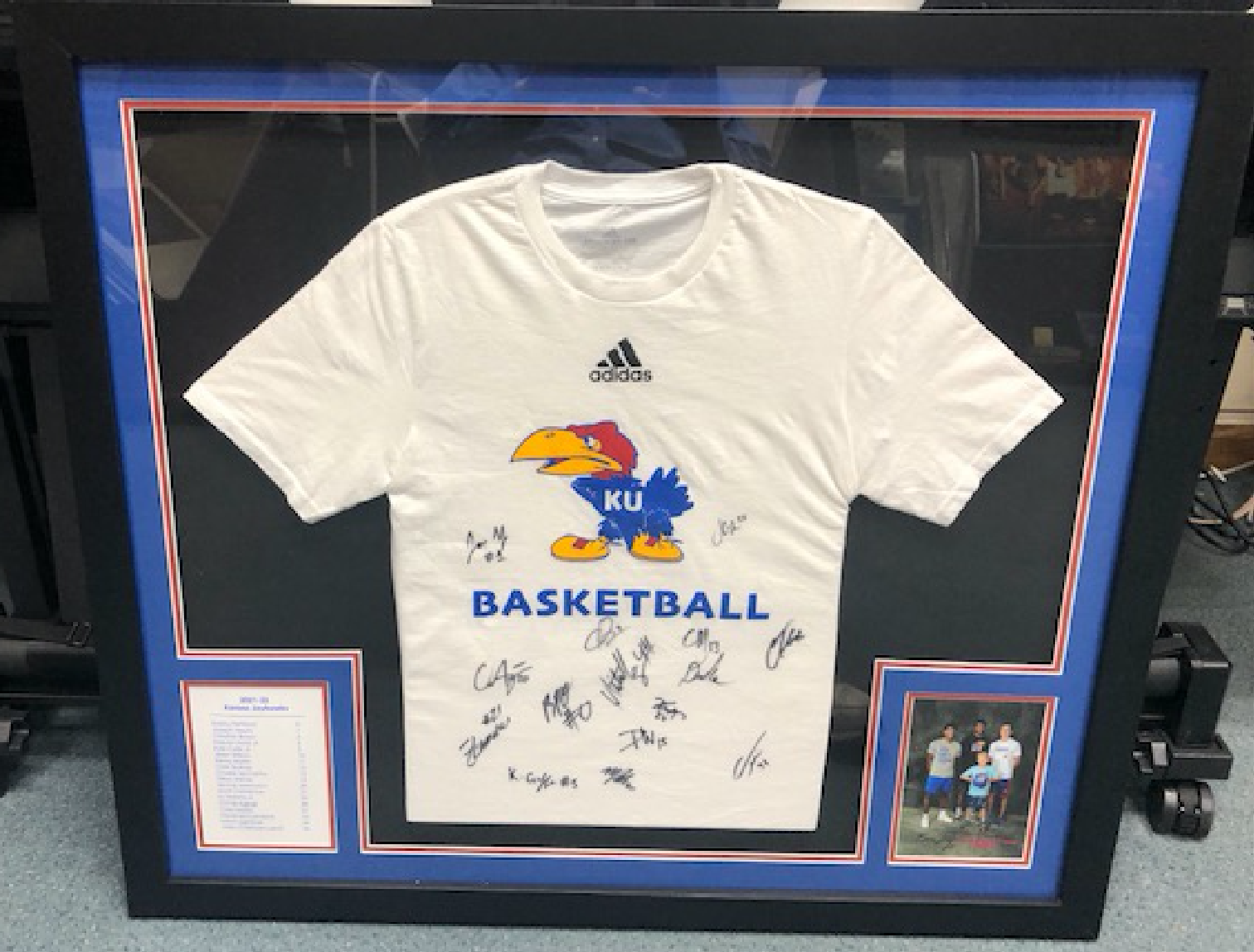 Framed Autograph Basketball Camp T Shirt