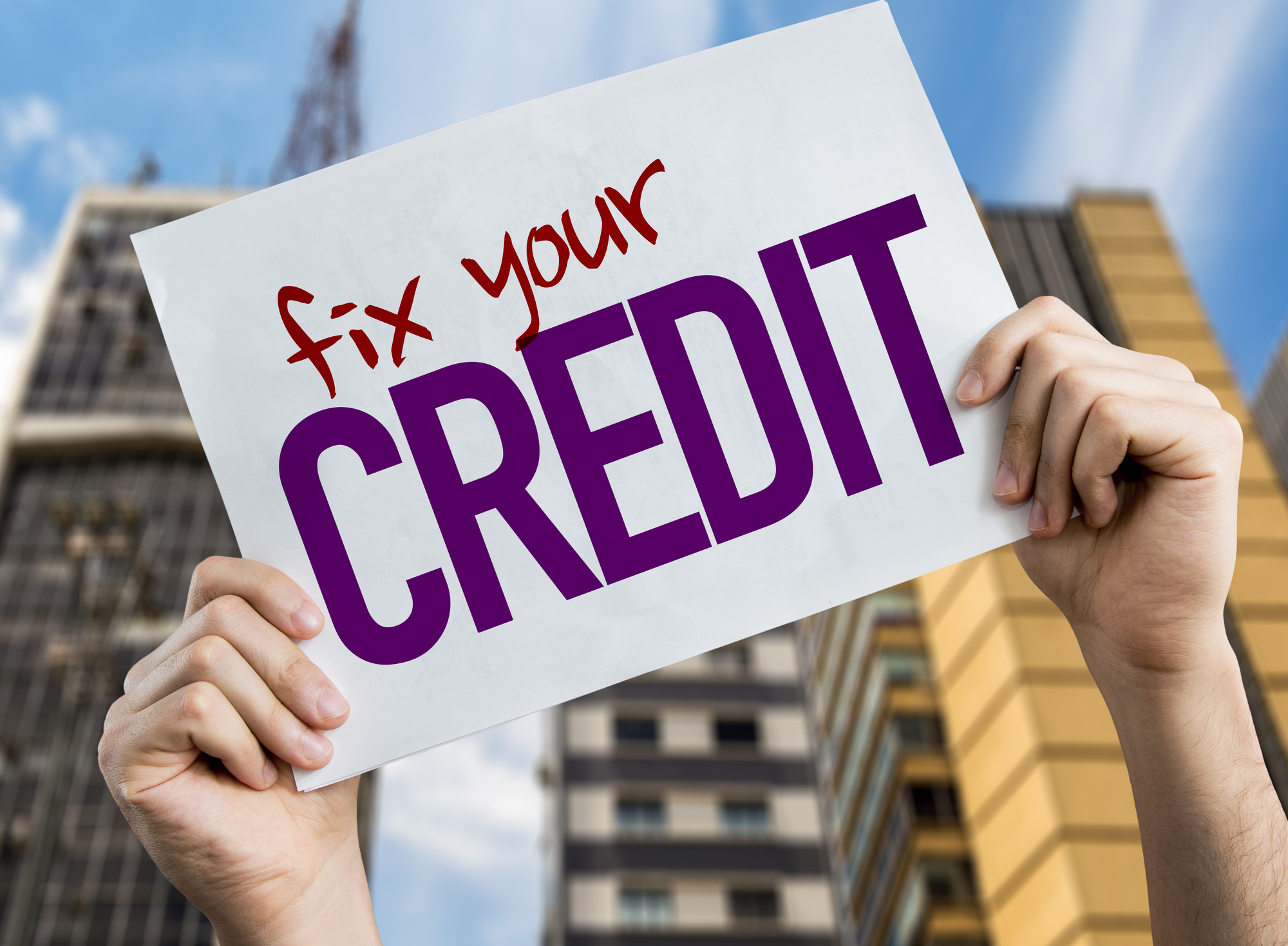 A credit repair company helping customers to fix their own credit