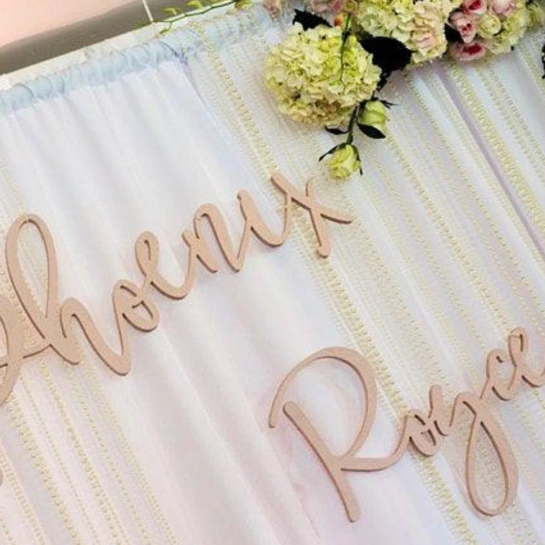 We've been creating script letters for baby shower themes since 2014.