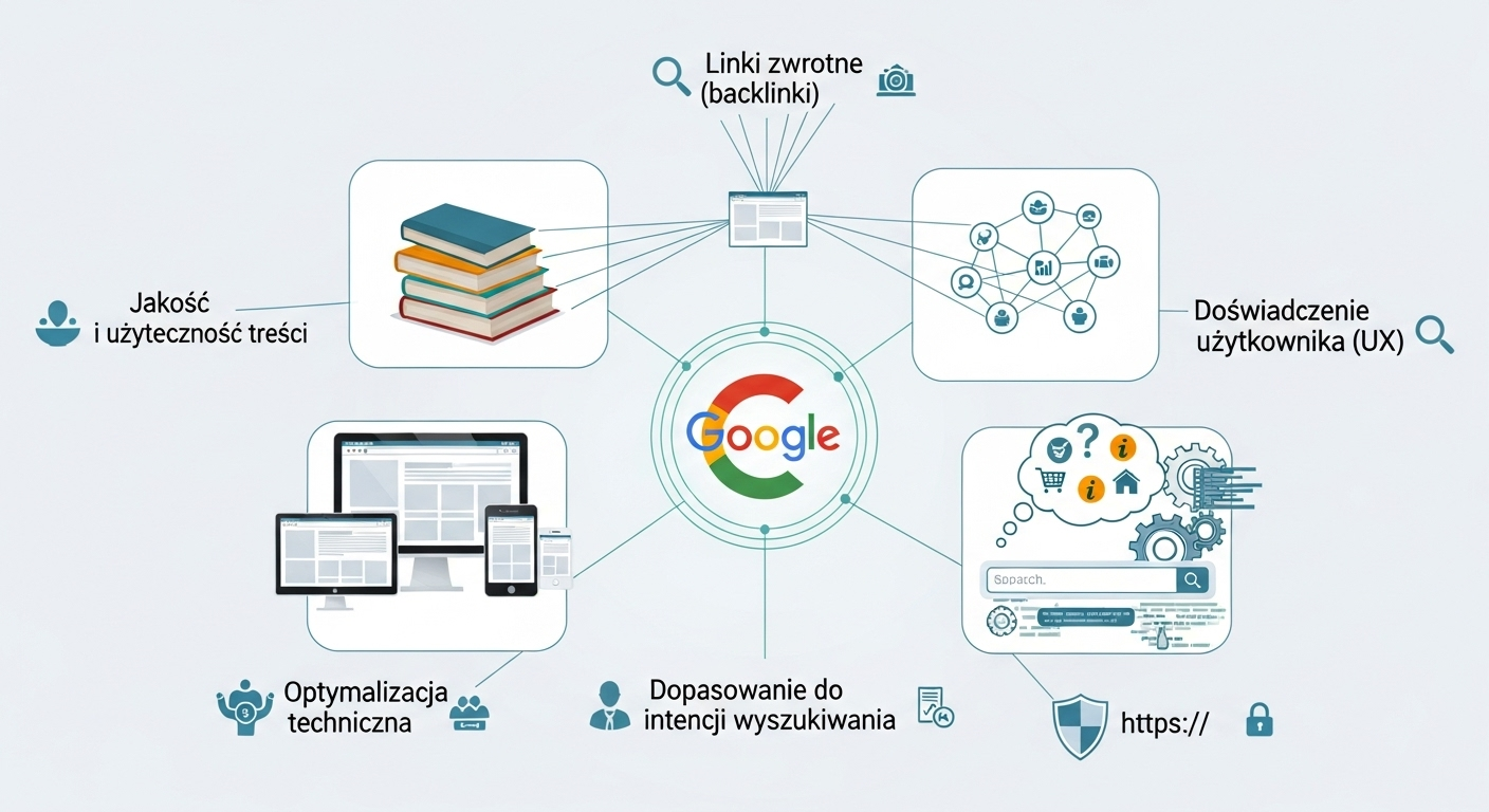 Czynniki rankingowe Google, czyli jak działa pozycjonowanie Google.