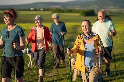 Making Nordic Walking a Social and Fun Activity