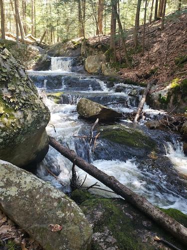 Spring stream while mountain biking in the Berkshires