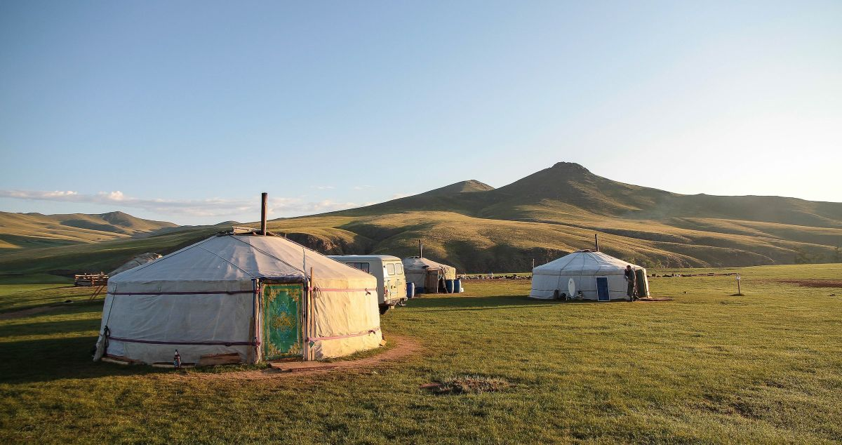 A view of the Mongolian Steppe in Mongolia