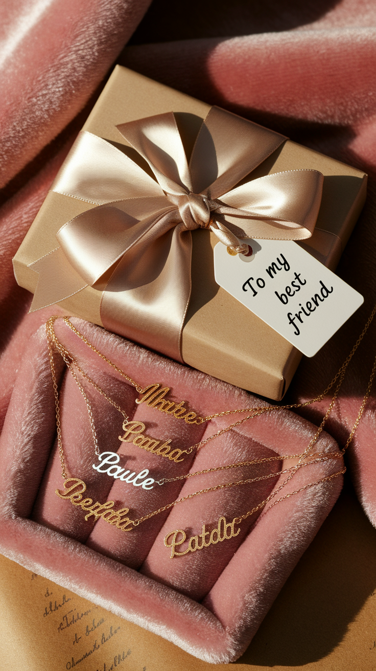 A beautiful piece of personalized jewelry that makes a perfect birthday gift.