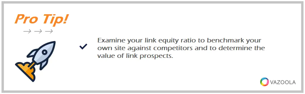 Pro Tip link equity ratio