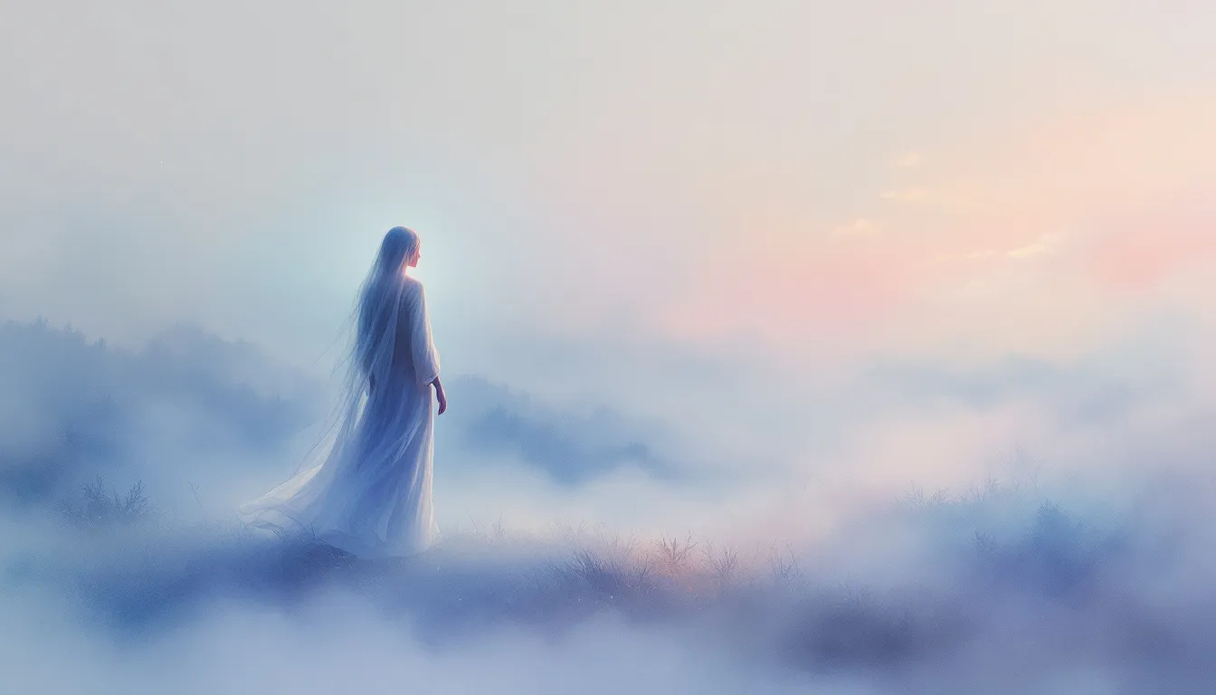 Ein träumerisches Bild, das die Verbindung zu verstorbenen Angehörigen darstellt.