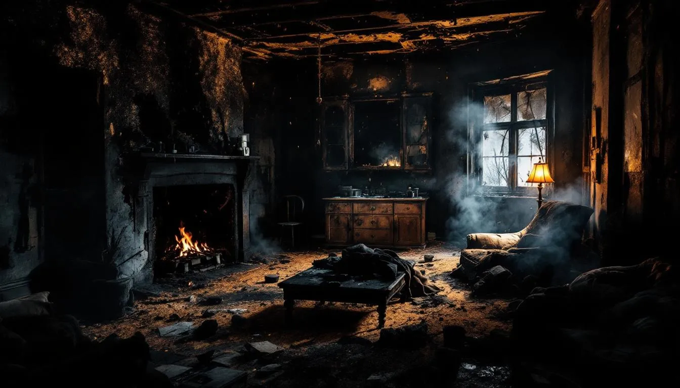 An infographic detailing the types of smoke damage caused by different fire incidents.