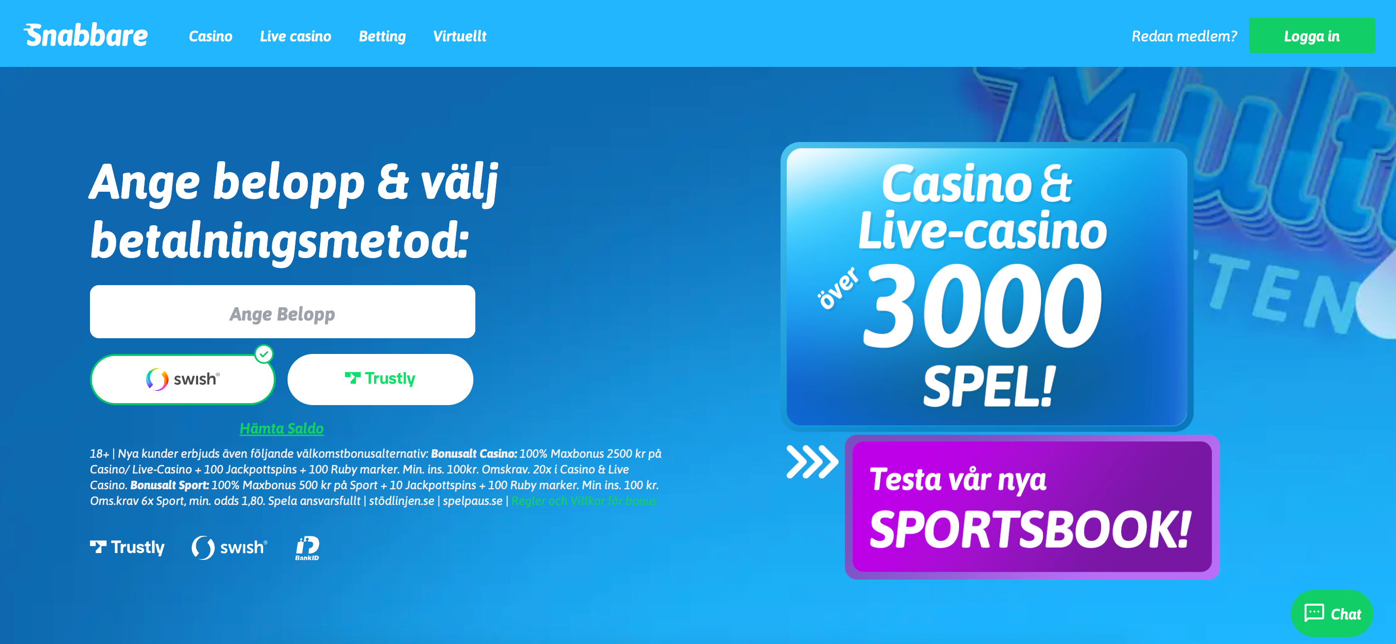 Snabbare Casino Startsida