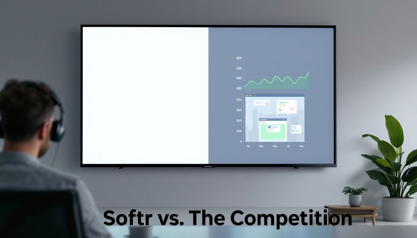 Comparison chart of Softr and its competitors.