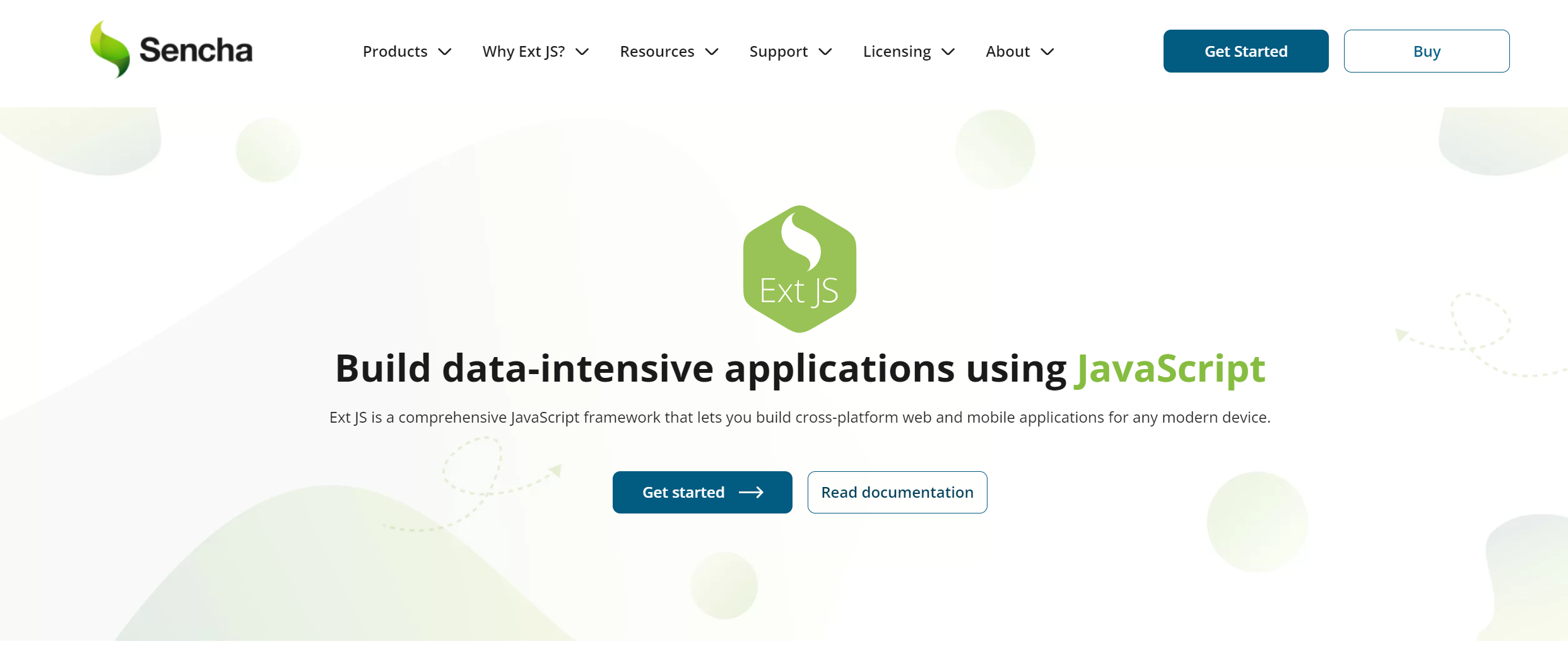 Ext JS Web app development framework with web server to build a web app