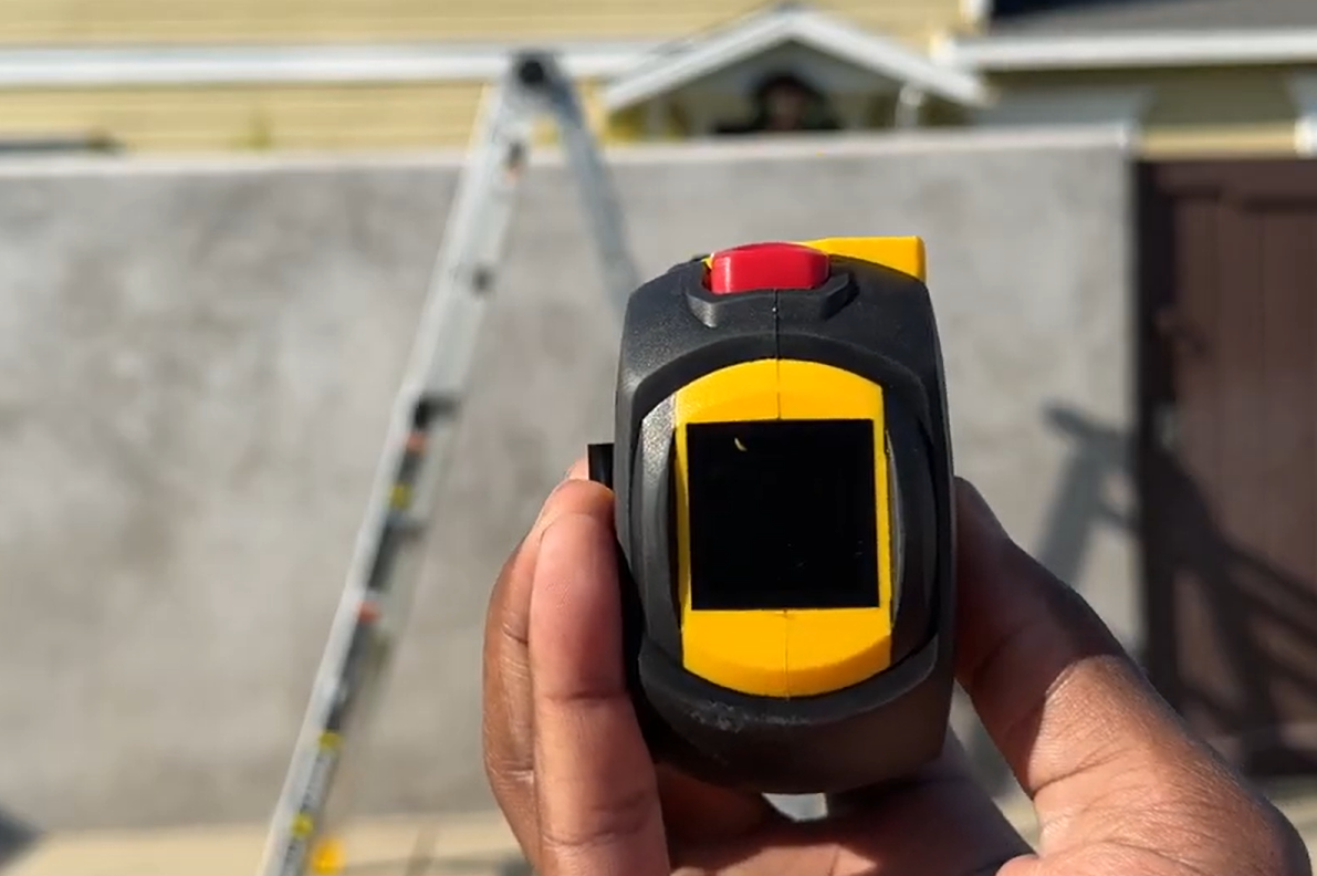 Lexivon laser tape measure dropped at ladder height