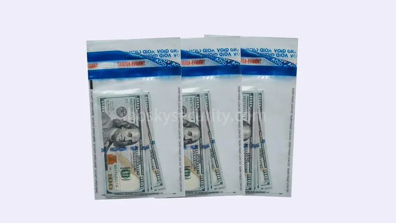 Tamper-evident bags for banks