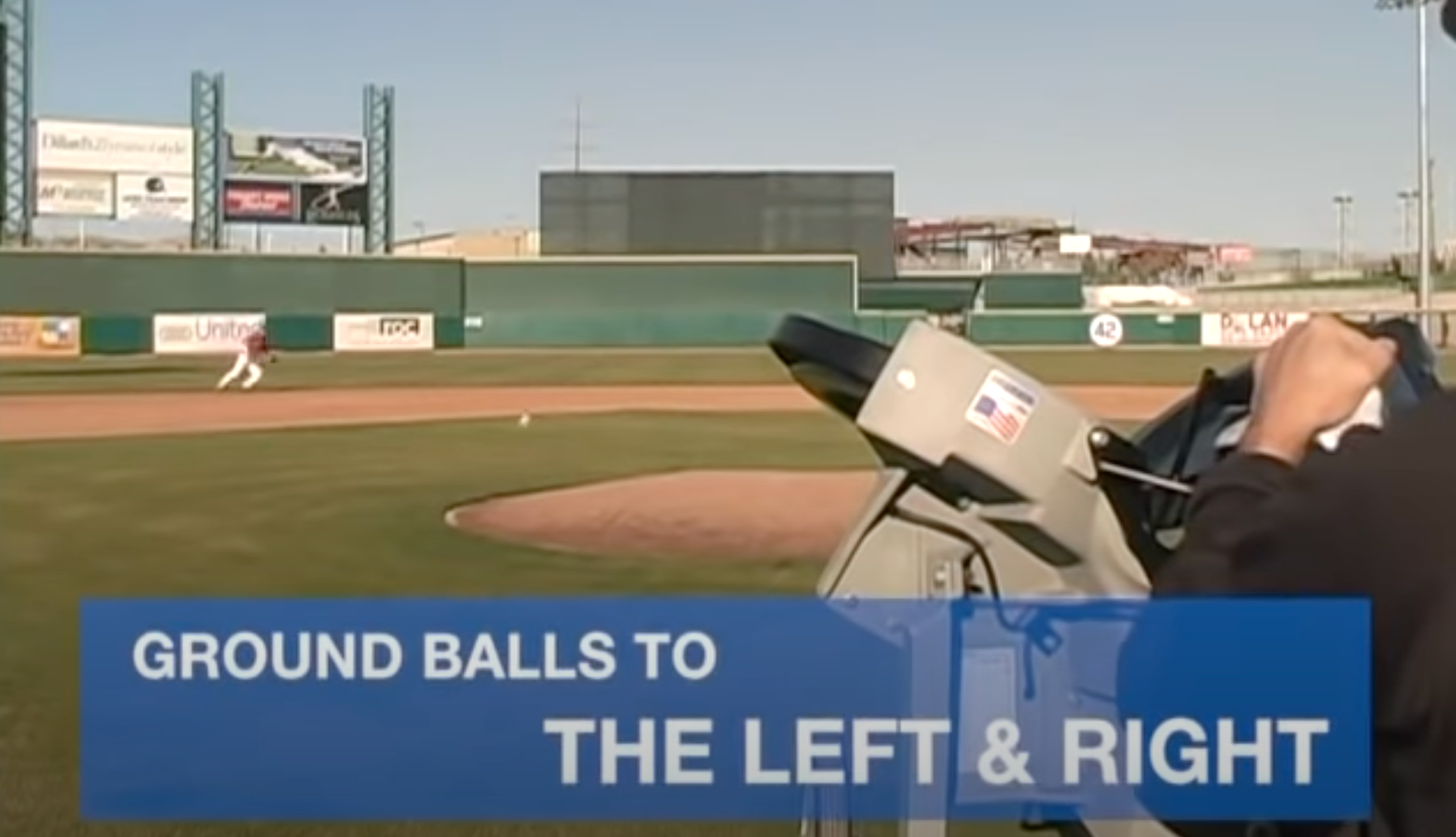 how to use a pitching machine for infield and outfield drills
