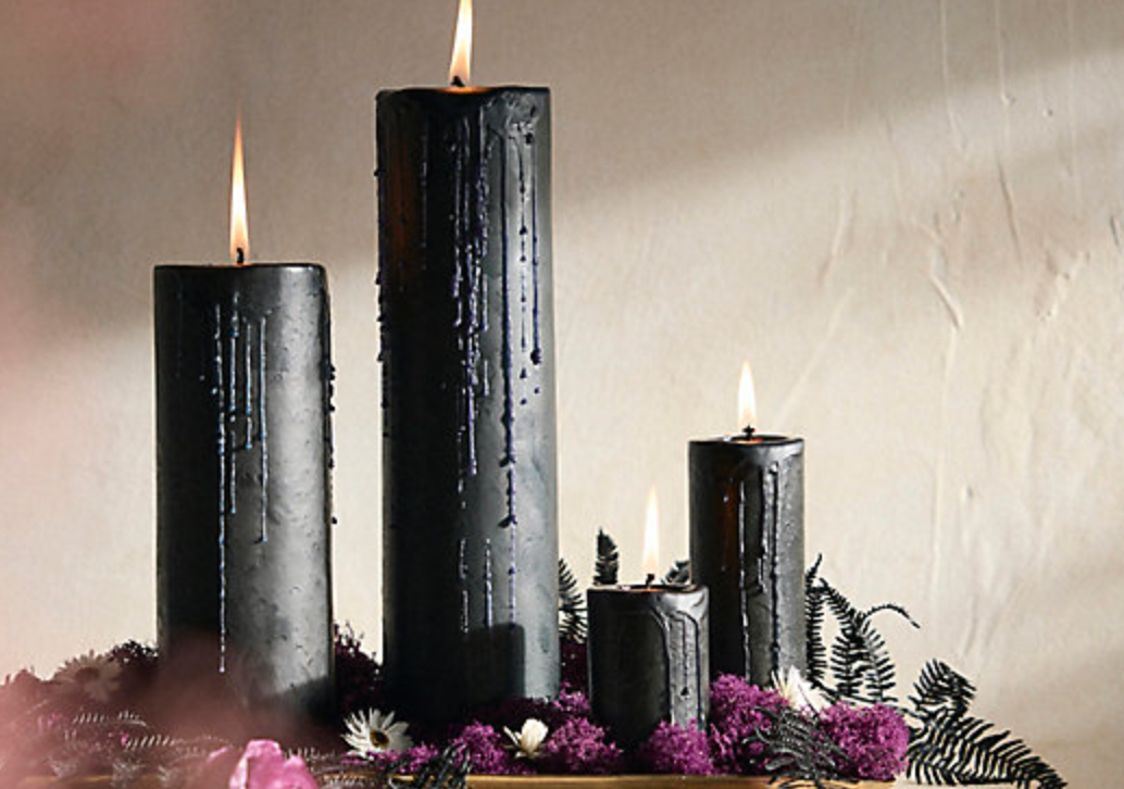 Black Pillar Candle