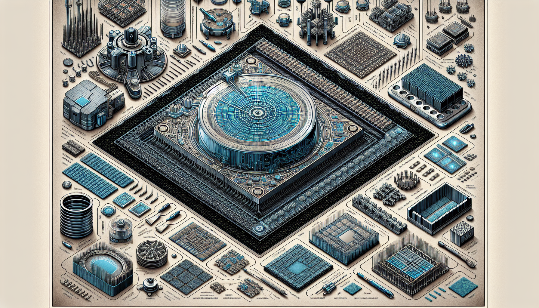 Illustration of semiconductor manufacturing process