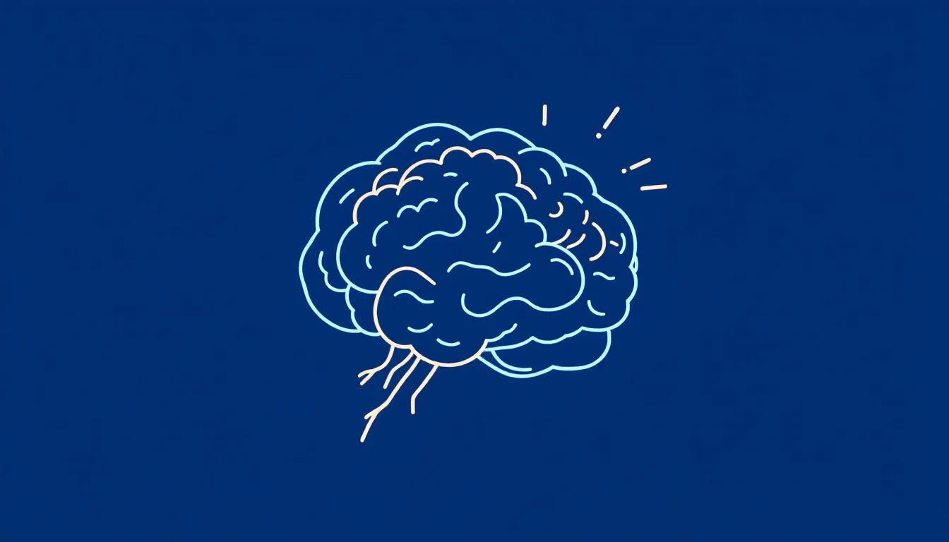 A brain diagram illustrating brain function under stress.