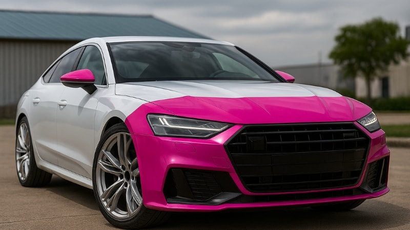 Only the high impact areas are covered in partial PPF wrap