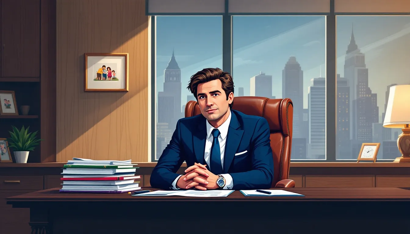 An image depicting a confident DUI defense attorney in a law office, discussing legal strategies with a client regarding DUI charges and potential penalties. The attorney, experienced in California DUI law, emphasizes the importance of effective DUI defense to navigate the criminal justice system.