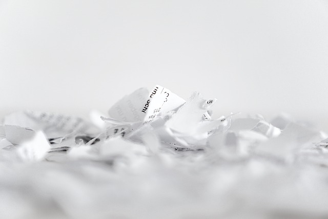 paper, shredder, flakes