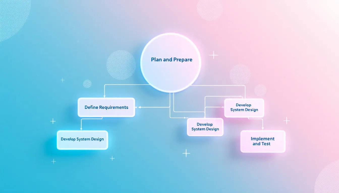 Key steps in the LIMS implementation process illustrated through a flowchart.