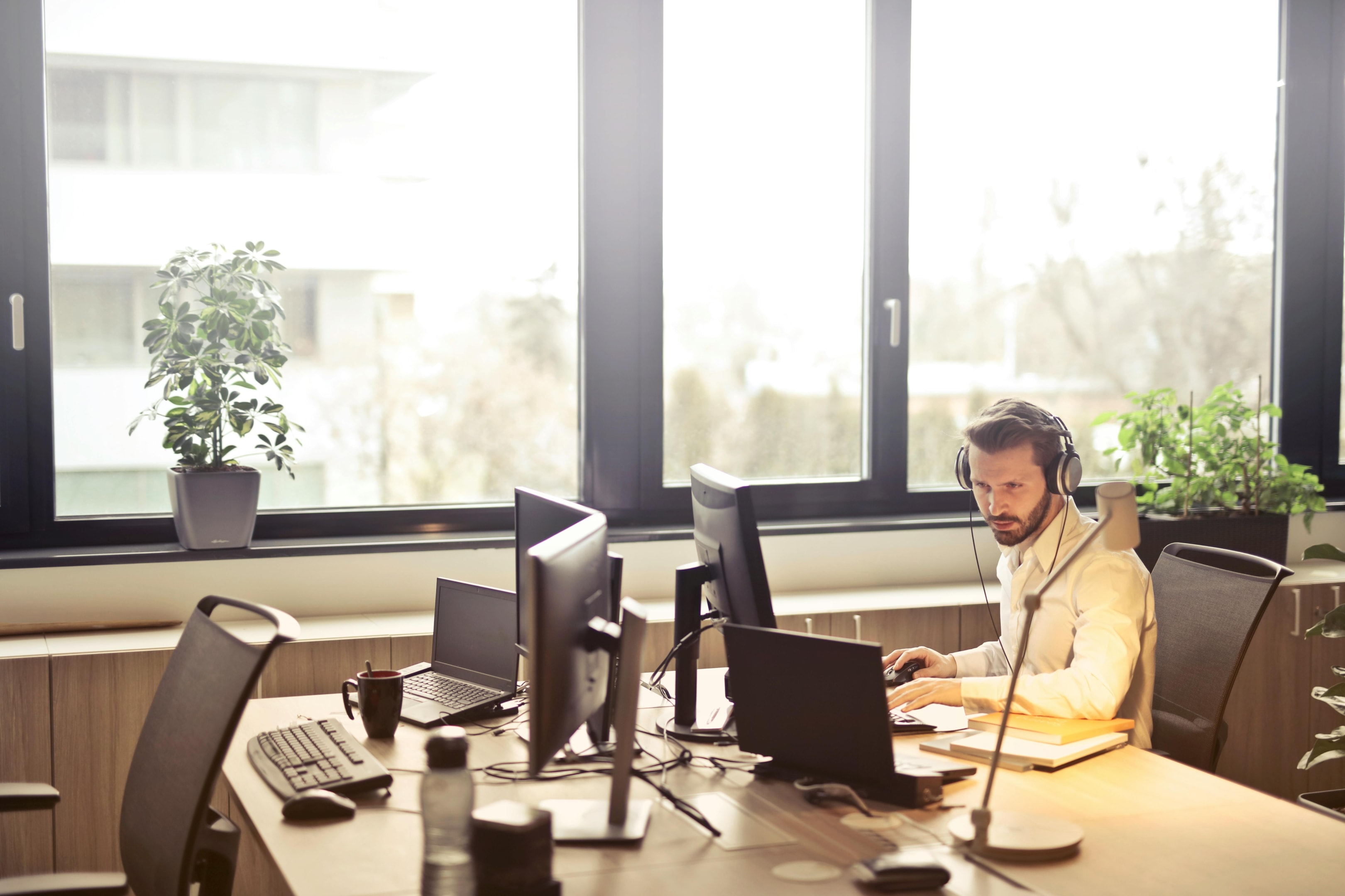 Real estate investor works on follow up to continue working leads.
