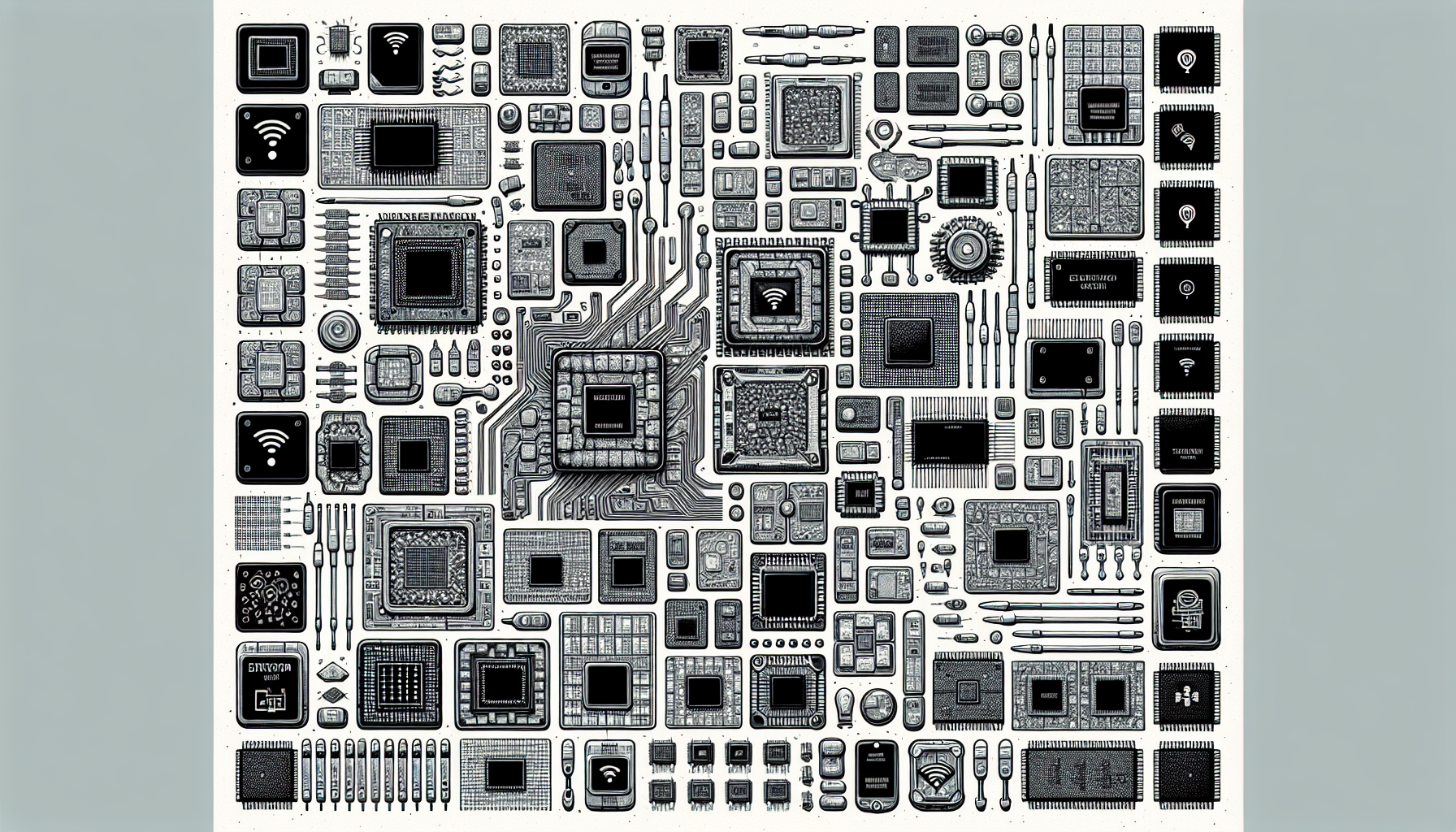 Illustration of different types of semiconductor devices